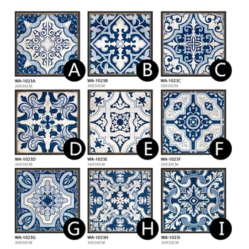 9 gabalo drobės meno Kinų stiliaus Mėlynos ir baltos spalvos porceliano Maroko Modelis modernus plakatas spausdinimo drobė meno namų dekoro be rėmelio