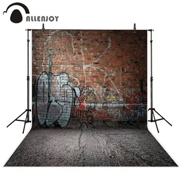 Allenjoy fonas fotografijos studijoje Grafiti plytų sienos, lauko miesto gatvės profesija fotosesiją photophone photocall