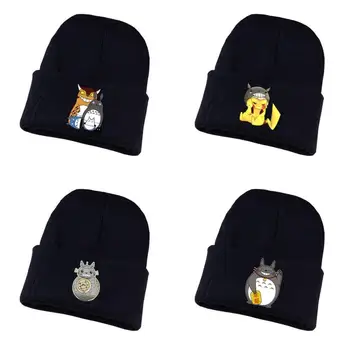 Anime Šinšilų lanigera Megzti skrybėlę Cosplay skrybėlę Unisex Spausdinti Suaugusiųjų Atsitiktinis Medvilnės skrybėlę paaugliams žiemos Megzti Dangtelis