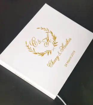Asmeninį blizgučiai sidabro aukso Vestuvių Svečių Knygos Alternatyva Užsakymą kūdikių dušas, jubiliejų, gimtadienį, Svečių Knygų Leidinys