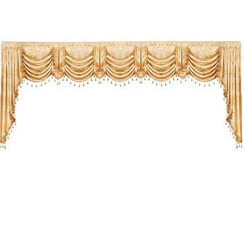 Aukso Spalvos, Europos Karališkųjų Prabangos Stiliaus Valance Užuolaidas Kambarį Užuolaidos, Miegamojo, Virtuvės