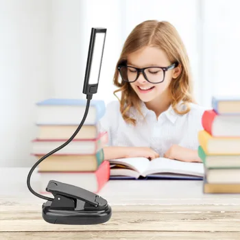 Aukštos Kokybės Clip-on LED Šviesos Svarstymą Žibintuvėlis USB Įkrovimo Lemputė, e-book Reader Režimus,Naudojimo AAA arba USB Nemokamas Pristatymas