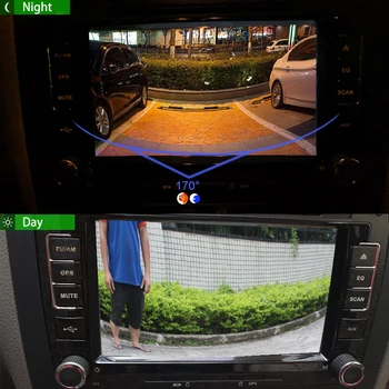 Automobilių Fisheye Objektyvo Galinio vaizdo Kamera, Priekiniai 170 Laipsnių Vandeniui Atbuline Kamera 4 Pin Nr. automobilių Stovėjimo aikštelė Linijos HD Žvaigždžių Nakties Vizija