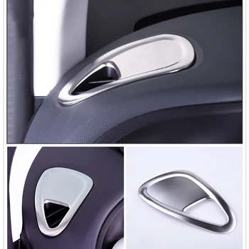 Automobilių oro kondicionavimo sistema oro išleidimo nerūdijančio plieno dekoratyvinis Lipdukas naujų smart 453 forfour fortwo Pakeitimo priedai