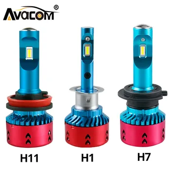 Avacom H11 H8, H9 12V LED Automobilių Priešrūkinis Žibintas LED H1 H7 Auto Rūko Žibintai 6500K Balta 16000Lm 24V HB3 HB4 70W Automobilių Dieniniai Žibintai