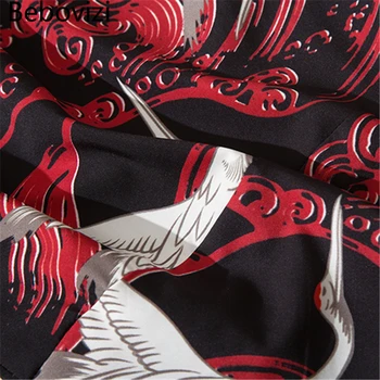 Bebovizi Azijos Kostiumo Kimono Kostiumas Kelnės Vyrams Yukata Harajuku Stiliaus Megztinis Tradicinis Japonų Prarasti Krano Spausdinti Kelnių
