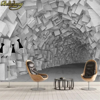 Beibehang užsakymą papel de parede 3D Cemento urvas tunelio Freskos Foto Tapetai, Freskos Abstraktusis Menas, Sienų Popieriaus Miegamojo Sienų Dekoras