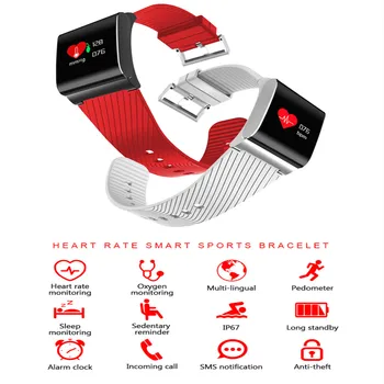 Beseneur X9 Pro Smart Apyrankę IP67 atsparus Vandeniui Apyrankę Širdies ritmo Monitorius Fitness Tracker Juosta Sporto Smartband 