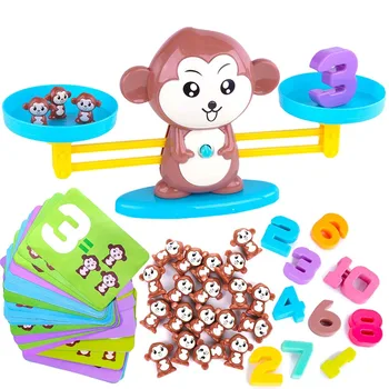 Beždžionė Balansas Atvėsti Uzpost Žaidimas Sveria Masto Skaitmeninės Balansas Ankstyvo Mokymosi Balanso Vaikų Nušvitimą Matematikos Žaislas Svarstyklės