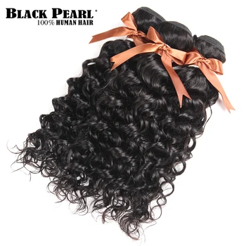 Black Pearl Brazilijos Plaukų Pynimas Ryšulius Su Uždarymo Remy Human Hair 3 Ryšulius Su Uždarymo Vandens Banga Ryšulius Su Uždarymo