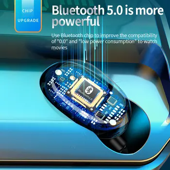 Bluetooth 5.0 Touch Control Belaidis Muzikos laisvų Rankų įrangos Ausinių Su LED Ekranas, Baterija Dėžutė Tinka Vandeniui HiFi Stereo 2200mAh