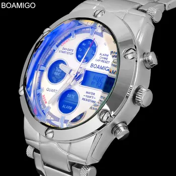 BOAMIGO Top Brand Vyrų Sporto Laikrodžiai Vyro Karinės Žiūrėti Lydinio LED Skaitmeniniai Laikrodžiai Vyrų Vandeniui Laikrodžius Reloj Hombre