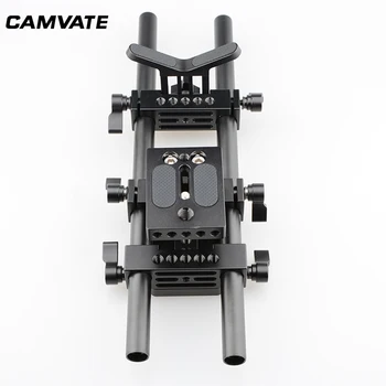 CAMVATE DSLR Fotoaparatas Peties Paramos Rinkinys Su Pagrindo Mount & Objektyvas Bendradarbiavimą & Trikojo Tvirtinimo Plokštelė Narve/ Trikojis/ Stabilizatorius