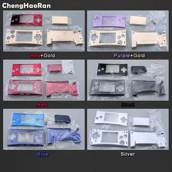 ChengHaoRan Metalo Korpusas su Lukštais Atveju Nintendo Gameboy Micro Už GBM Priekiniai Galinį Dangtelį Faceplate Baterijų Laikiklis w/ Varžtas
