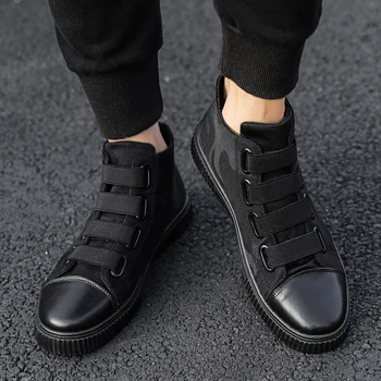 DHXH juodasis samurajus vulkanizuoto avalynė akių sportiniai bateliai elastinės juostos tendencija vyriški batai