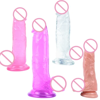 Dildo Realistiškas Penis Moterų Masturbacija Erotiniai Žaislai Suaugusiųjų Sekso Žaislai Moteris, Švelnus Dildo Realus Siurbimo Taurės Vyrų Penis