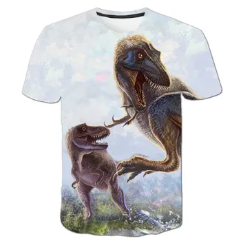 Dinozaurų marškinėliai Vaikų marškinėliai Gyvūnų Drabužiai Berniukams, Mergaitėms, T-marškinėliai, Vaikų trumpomis Rankovėmis Atsitiktinis Kūdikių Berniukų Drabužiai Paauglių Drabužių