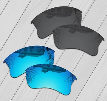 E. O. S 2 Poros Black & Ice Blue Poliarizuota Pakeitimas Objektyvai už Oakley Pusė Striukė 2.0 XL Akiniai nuo saulės