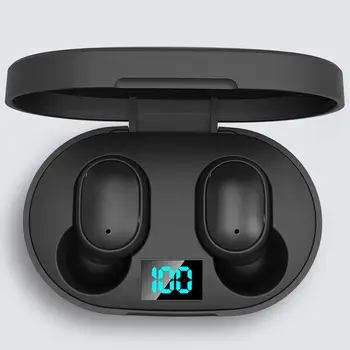 E6S Skaitmeninis Ekranas Wireless Stereo ausines į ausis įkišamos Ausinės Oro taškų laisvų Rankų įrangą Belaidžiu Bluetooth ausines Už airdots