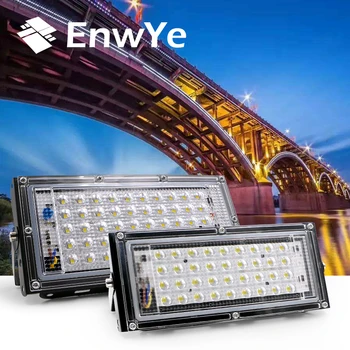 EnwYe 220V 240V LED Mesti šviesos diodų (LED) Prožektorius 40W 50W IP65 galia vandeniui Kraštovaizdžio Apšvietimas LED Lempą
