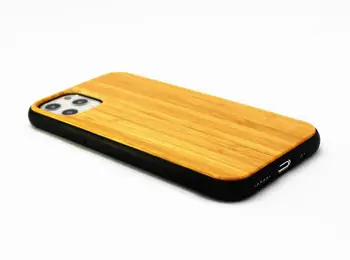 Gamtos natūralaus Medžio Medinės Bambuko + TPU Case For iPhone 12 mini Pro 11 Max XS XR X 8 7 6 6S Plius Padengti Telefono Korpuso Odos Krepšys