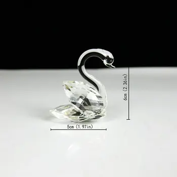 Gražus Krištolo Swan Miniatiūriniai Gyvūnų Figūrėlės Kalėdų Dovana, Namų Puošybai Amatai