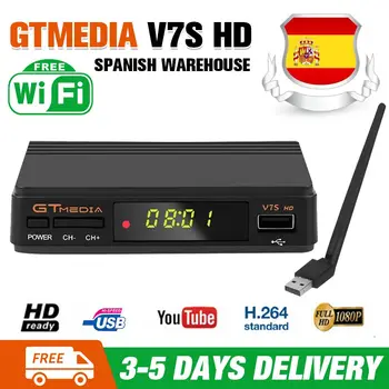 GTMEDIA DVB-S2 V7S HD Palydovinio Dekoderio 1080P DVB-S2 V7S HD Palydoviniai TV Imtuvas Įeina USB WIFI Skaitmeninis Vaizdo Imtuvas