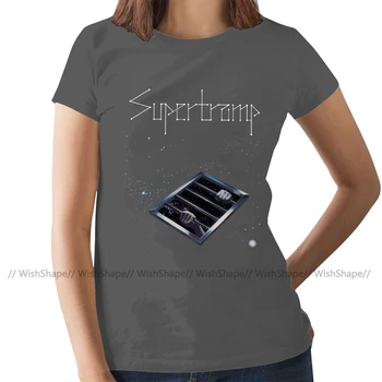 Hard Rock T-Shirt Supertramp Marškinėliai Atsitiktinis O Kaklo Moterų Medvilnės marškinėlius trumpomis Rankovėmis Kawaii Ponios Tee Marškinėliai
