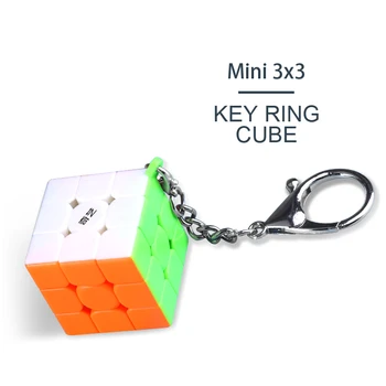 HelloCube 2020 QiYi Keychain 3x3 Kubas 3x3x3 Mini paketų prižiūrėtojų raktinę Dėlionės, Žaislų, Ugdymo Vaikams