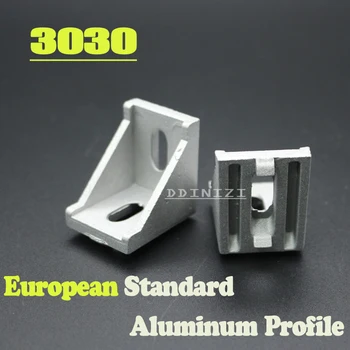 HOTSale 3030 kampe montavimo kampas aliuminio jungtis laikiklis užtrauktuku 20/30/40 serijos pramonės aliuminio profilis