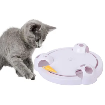 Interaktyvi Katė Žaislas Funny Cat Automatinė Sukasi Kačių Žaisti Kibinimas Plokštė Pelių & Gyvūnų Žaislams, Elektros Žaisti Naudotis pet Žaislas