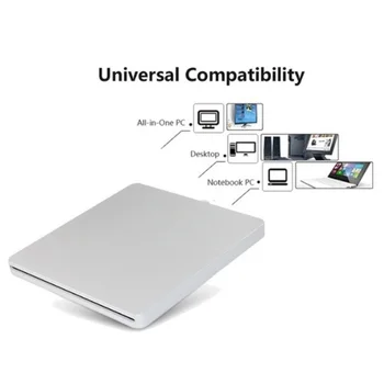 Išorinio USB 3.0 Lizdą, DVD įrašymo Išorės Mobiliojo Diskų Grotuvas Nešiojamas Kompiuteris Optinis įrenginys