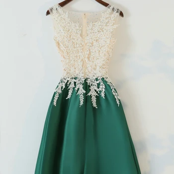 JaneVini 2020 Elegantiškas Green Satino Vestuvių Svečių Suknelės, Puošnios Nėrinių Rankovių Ilgio Bridesmaid, Suknelės, Vestuvių Šalies Moteris