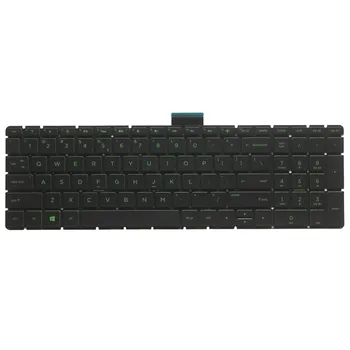 JAV Apšvietimu nešiojamojo kompiuterio klaviatūra HP 15-bs070wm 15-bs091ms 15-bs095ms 15-bs013ds Juoda/Fuksija/Žalia