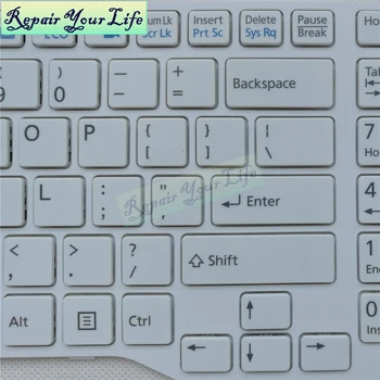 JAV nešiojamojo kompiuterio klaviatūra Fujitsu LifeBook AH544 AH564 AH574 AH53M AH42 AH555 anglų FMVA42SW baltą MP-13K33US-9301 pakeitimo