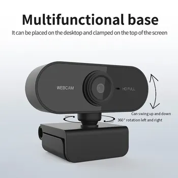 Kamera 1080P HD Mini Kompiuteris PC WebCamera su Mikrofonu Pasukti Kameros Live Transliacijos Vaizdo skambučius Konferencijos Darbą