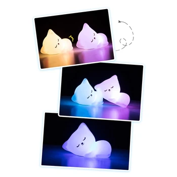 Katė šviesos naktinės šviesos diodų (LED) miega naktį šviesos animacinių filmų fotografavimo šviesos USB įkrovimo dovana vaikams