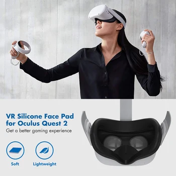 KIWI dizaino Ultra Plonas 0,8 mm VR Silikono VR Veido Sąsaja Oculus Quest 2 Su Objektyvo Dangtelis Žaidimų Veidą Padengti Pagalvėlės