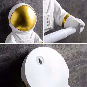 Kosmoso Astronautas popierinio Rankšluosčio Rulono Laikiklio ir Balionėlis Vamzdis Tualetas Stovo Tualeto Sienos Kabo Audinių Šiaurės Ornamentu
