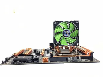 LANSHUO KARŠTO CPU Tylus Ventiliatoriaus Aušintuvas Intel X79 LGA2011 procesorius 4 karščio vamzdeliai Aušinimo CPU Radiatorius 2 Ventiliatorius