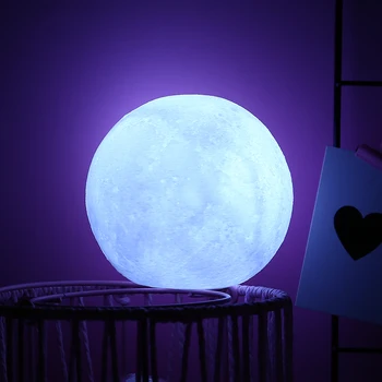 LED mėnulis naktį Šviesos minkšto silikono naktį kambaryje miegoti apsaugos akis lempos namus atostogų apdailos lampada
