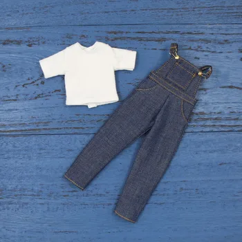 LEDINIS DBS Blyth lėlės žaislas apranga ledinis bendras kūno drabužius Rompers didelis kelnes, džinsus, baltus marškinėlius žaislas