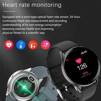 LIGE 2020 Naujas Pilnas Touch Screen Smart Watch Moterų, vyrų, Sportas, Širdies ritmas, Kraujo Spaudimas Vandeniui Smartwatch relojes inteligentes