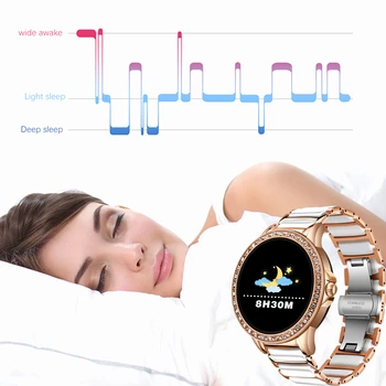 LIGE Luxury Smart Watch Moterų Keramikos Laikrodžiai, Skirta 