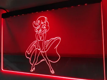LK072 - Marilyn Monroe Seksuali Mergina Garsaus LED Neon Light Pasirašyti namų dekoro amatai