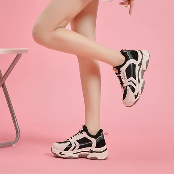 Mados ponios atsitiktinis batai lengvi padas batų smūgio absorbcija ir šiltas batai padidinti bėgimo bateliai bėgimo bateliai 35-40