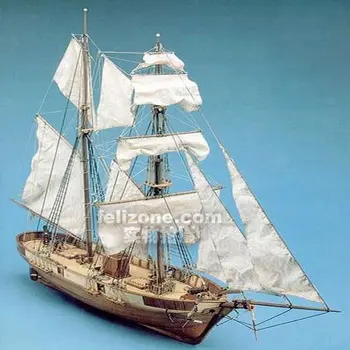 Masto 1/55 Prancūzija Klasikinis laivo modelį Le Hussard 1848 karo laivas medinis modelis rinkinys