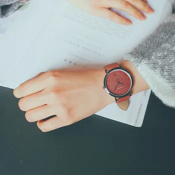 Matinio derliaus oda moterų laikrodžiai minimalistinio stiliaus moteris kvarcinis laikrodis 2019 ulzzang prekės ženklo mados atsitiktinis ponios laikrodžiai