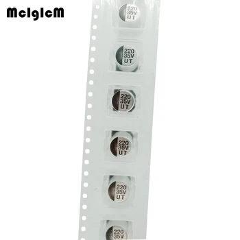 MCIGICM 500pcs 220UF 35V 8mm*10,2 mm SMD Aliuminio elektrolitinių kondensatorių