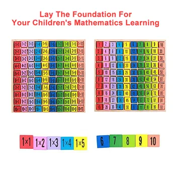 Mediniai Matematikos Žaislas Montessori Švietimo Žaislai Vaikams, Žaislai Daugybos Lentelė Matematikos Aritmetikos Mokymo priemones Vaikams
